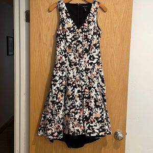 WHBM Hi-Lo floral print dress